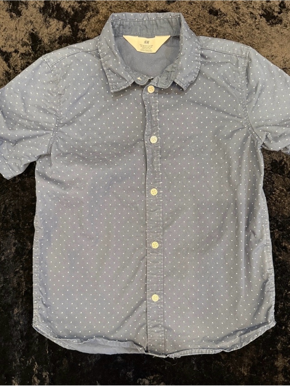 3 Boys collar shirt size 6 bundle H&M Boys' Light Blue Dot-Print Button-Up Shirt